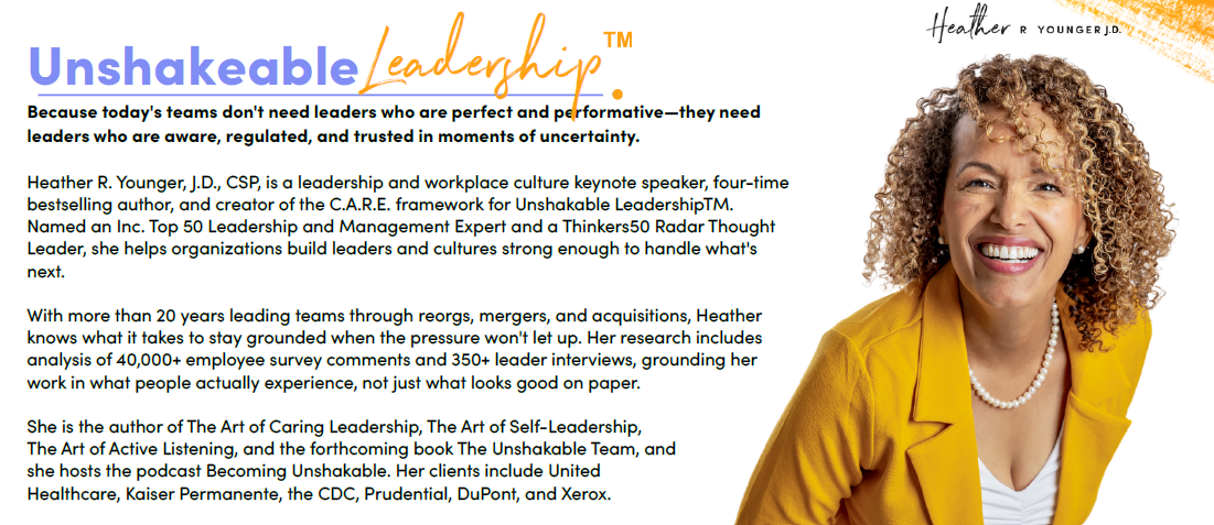 Unshakeable Leadership, Heather R Younger