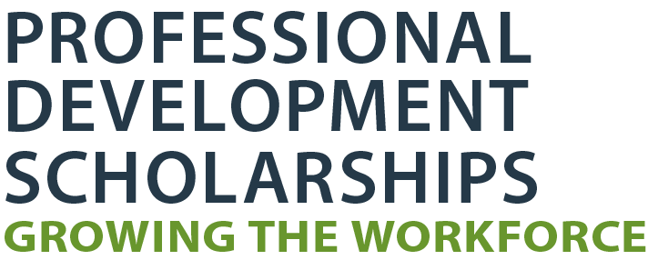PD Scholarships Website Graphic Logo Professional Development Scholarships Graphic Logo